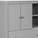 English Elm [Video] 30" Bathroom Vanity With Sink, Bathroom Storage Cabinet With Doors and Drawers, Solid Wood Frame, Ceramic Sink, Grey (Old Sku: Jl000002Aag)