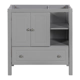 English Elm 30" Bathroom Vanity Base Only, Solid Wood Frame, Bathroom Storage Cabinet With Doors and Drawers, Grey