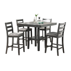 English Elm 5 Piece Counter Height Dining Set In Grey