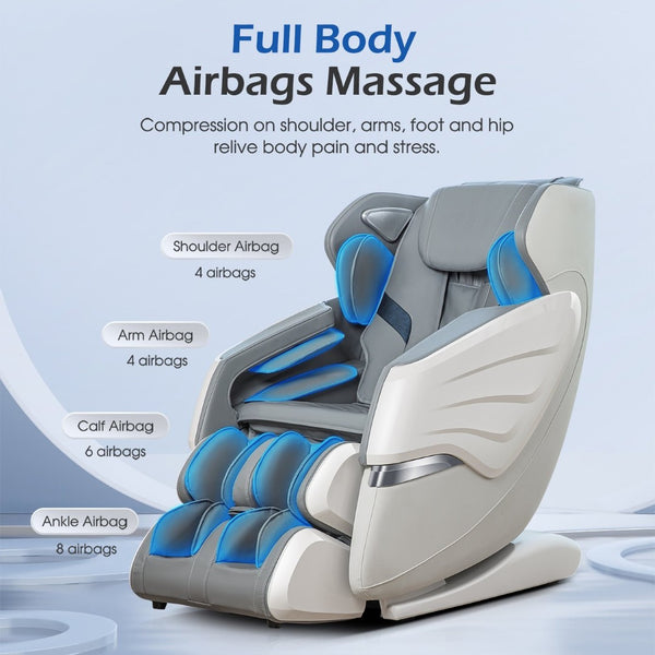 English Elm Bosscare Sl Track Zero Gravity Massage Recliner with Ai Voice App Full Body Relief W73082248