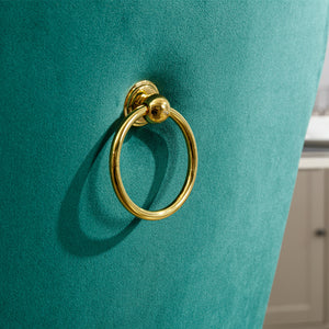 English Elm A&A Velvet Tufted Dining Chair with Nailhead Trim and Stainless Steel Plated Legs for Luxe Seating Green W114366430