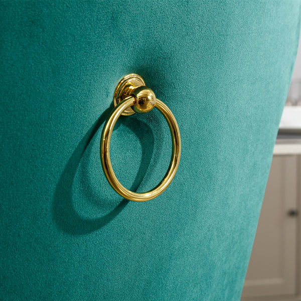 English Elm A&A Velvet Tufted Dining Chair with Nailhead Trim and Solid Wood Frame, Plush Upholstery, Luxe Look Green W114366430