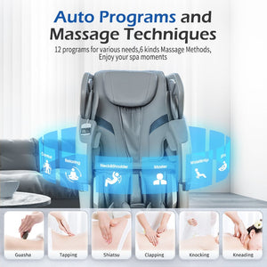 English Elm Bosscare Sl Track Zero Gravity Massage Recliner with Ai Voice App Full Body Relief W73082248