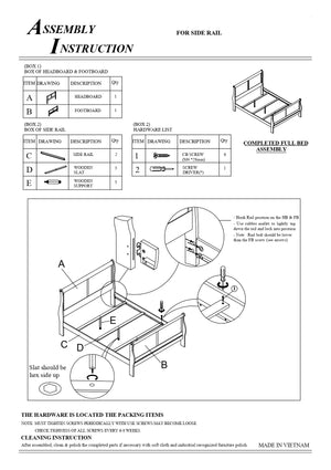 English Elm Louis Philip Low-Profile King Sleigh Bed with Elegant Panel Headboard and Sturdy Solid Wood Frame Black 57.4 L x 27.6 W x 5.2 H B011S00839