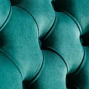 English Elm A&A Velvet Tufted Dining Chair with Nailhead Trim and Solid Wood Frame, Plush Upholstery, Luxe Look Green W114366430