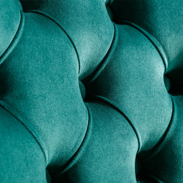 English Elm A&A Velvet Tufted Dining Chair with Nailhead Trim and Solid Wood Frame, Plush Upholstery, Luxe Look Green W114366430