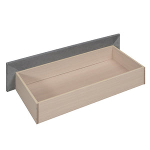 English Elm Twin Velvet Upholstered Daybed with Storage Drawers Wood Slat Base Guest Room Sofa Gray LP000120AAE