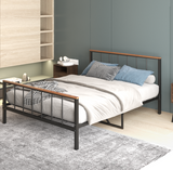 Hearth and Haven Metal Platform Bed Frame with Headboard and Footboard, Sturdy Metal Frame, No Box Spring Needed(Full) W57868845