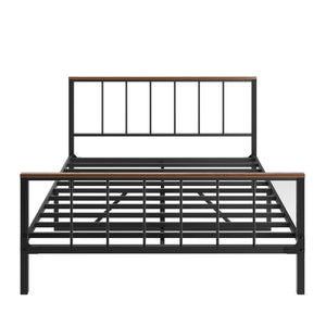 English Elm Metal Platform Bed Frame With Headboard, Sturdy Design, Under-Bed Storage, No Box Spring Needed, Full Size W57868845