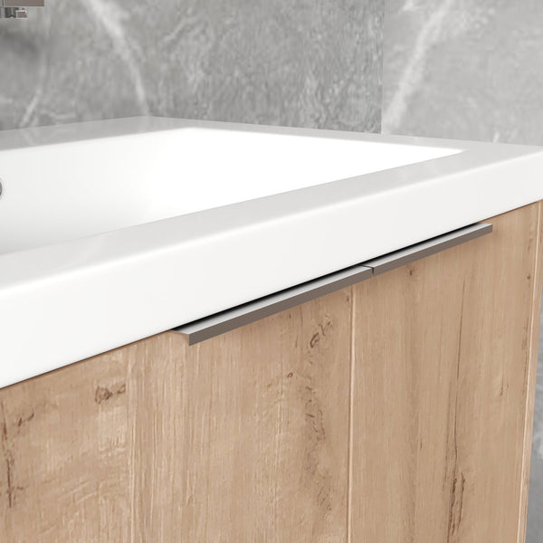 English Elm 36 Inch Modern Bathroom Vanity With Soft Close Doors, Resin Sink & Stylish Storage Solutions W999S00182