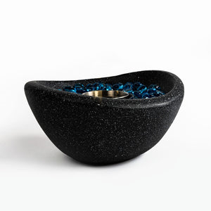 English Elm Tabletop Ethanol Fire Pit - Portable Concrete Mini Fireplace For Indoor & Outdoor Use, Smokeless Flame W85368397-GIGA