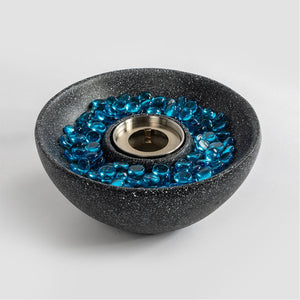 English Elm Tabletop Fire Pit - Sleek Portable Ethanol Fireplace For Indoor & Outdoor Ambiance And Warmth W85368398-GIGA