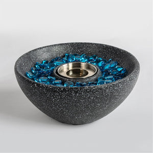 English Elm Tabletop Fire Pit - Sleek Portable Ethanol Fireplace For Indoor & Outdoor Ambiance And Warmth W85368398-GIGA