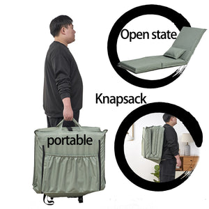 English Elm Foldable Low-Profile Portable Chair with 14-Position Recline, Lightweight Carry Bag for Beach Camping W24463605