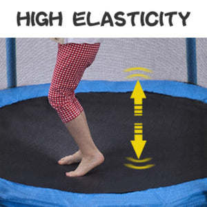 English Elm 5.5ft Kids Trampoline Steel Frame Enclosure Net Basketball Hoop Safe Bouncer Blue MS309258AAC