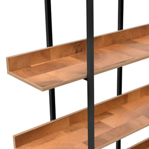 English Elm [video] Five Tier Industrial Open Bookshelf Steel Frame Mdf Shelves Home Office Storage Black+Brown N725P387978B