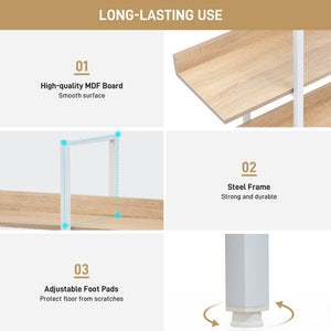 English Elm [video] Five Tier Industrial Open Bookshelf Steel Frame Mdf Shelves Home Office Storage White+Oak N725P387978C