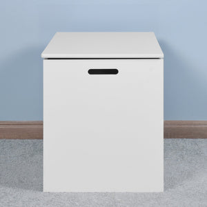English Elm White Lift Top Storage Bench with Safety Hinges for Entryway Bedroom or Living Room W40914887