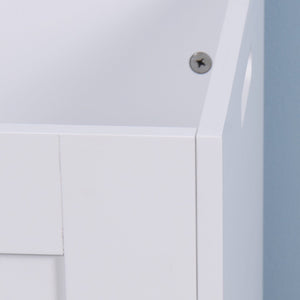 English Elm White Lift Top Storage Bench with Safety Hinges for Entryway Bedroom or Living Room W40914887