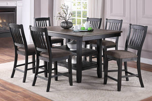 English Elm Dark Coffee Set Of 2 Stylish Upholstered High Chairs With Unique Back Design For Modern Dining Rooms B01183543