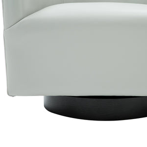 English Elm Garland Oatmeal Swivel Chair with Wood Base — Upholstered Polyester Comfort, Compact 31" Seat Grey B05081546