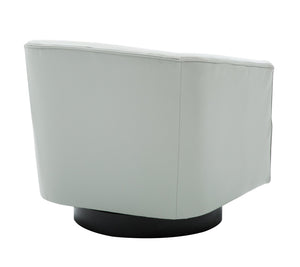 English Elm Garland Oatmeal Swivel Chair with Wood Base — Upholstered Polyester Comfort, Compact 31" Seat Grey B05081546