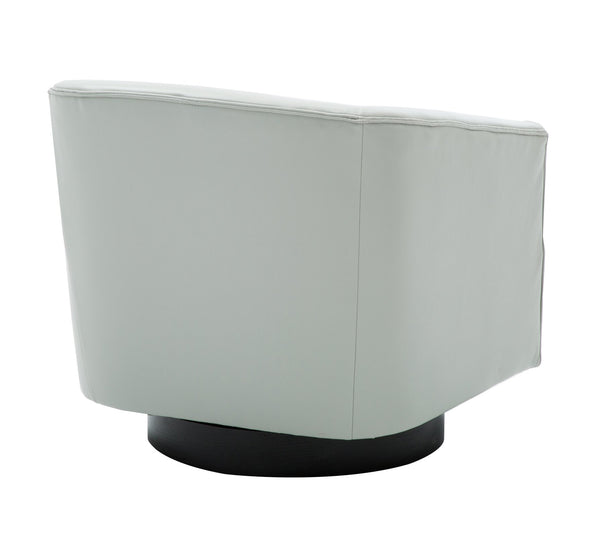 English Elm Garland Oatmeal Swivel Chair with Wood Base — Upholstered Polyester Comfort, Compact 31" Seat Grey B05081546