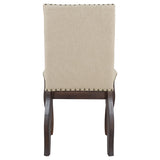 Hearth and Haven Imbue Upholstered Fabric Dining Chairs with Nailhead, Set of 4, Espresso WF291264AAP