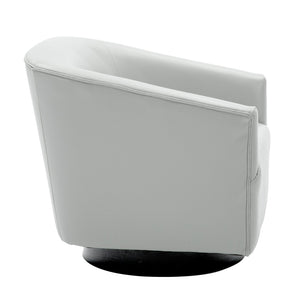 English Elm Garland Oatmeal Swivel Chair with Wood Base — Upholstered Polyester Comfort, Compact 31" Seat Grey B05081546