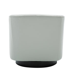 English Elm Garland Oatmeal Swivel Chair with Wood Base — Upholstered Polyester Comfort, Compact 31" Seat Grey B05081546