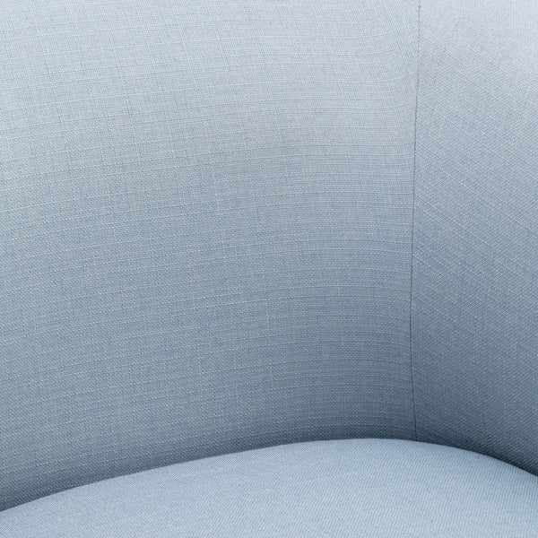 English Elm Earl Sky Blue Swivel Skirted Chair - 360° Barrel Comfort, Linen-Like Polyester, Pocket Springs B05081550