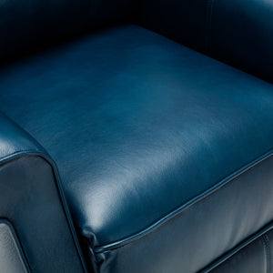 English Elm Landis Navy Blue PU Leather Lift Chair — All-Electric 3-Position Recliner with Remote, 350 lb Capacity B05081511