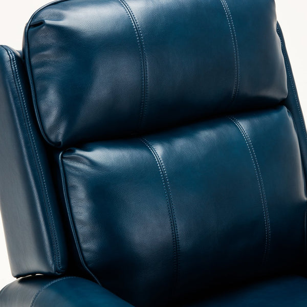 English Elm Landis Navy Blue PU Leather Lift Chair — All-Electric 3-Position Recliner with Remote, 350 lb Capacity B05081511
