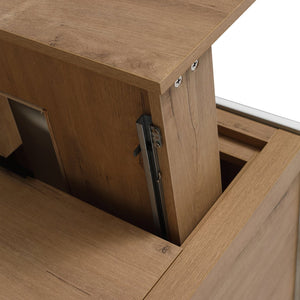 English Elm 30 Inch Bathroom Vanity - Stylish Freestanding Plywood Design With Black Ceramic Sink & Storage W999S00062