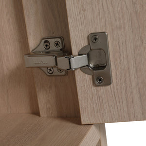 English Elm 30 Inch Freestanding Bathroom Vanity With White Ceramic Sink & Soft-Close Doors For Modern Spaces W999S00085