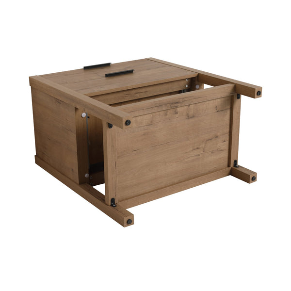 English Elm 30 Inch Bathroom Vanity - Stylish Freestanding Plywood Design With Black Ceramic Sink & Storage W999S00062