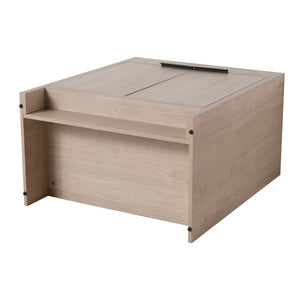 English Elm 30 Inch Freestanding Bathroom Vanity With White Ceramic Sink & Soft-Close Doors For Modern Spaces W999S00085