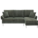 Hearth and Haven Warren L Shaped Sectional Sofa with Reversible Chaise, Green