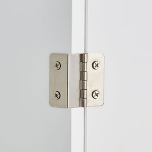 English Elm Tall Tall Storage Cabinet with Three Drawers and Doors for Bathroom or Office, Slim MDF Organizer White WF299282AAK