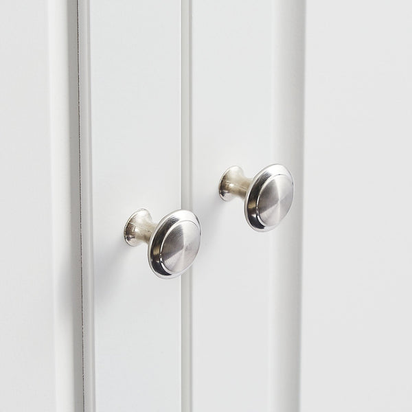 English Elm Tall Tall Storage Cabinet with Three Drawers and Doors for Bathroom or Office, Slim MDF Organizer White WF299282AAK