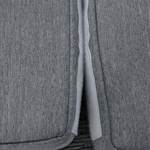 English Elm TOPMAX Outdoor Double Sunbed Rattan Reclining Conversation Set for Two with 5-Position Comfort Cushions and Cup Trays Gray SP100001AAE