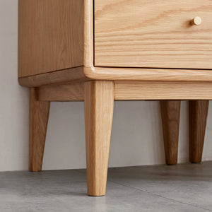 English Elm Solid Oak Corner Cabinet with Glass Door Brass Hardware and Shelved Entryway Storage W128373061