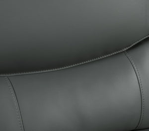 English Elm Genuine Leather Loveseat with Chrome Legs Kiln Dried Frame Living Room Seating Gray B05777893