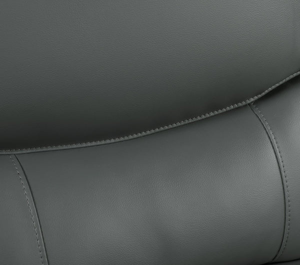 English Elm Genuine Leather Loveseat with Chrome Legs Kiln Dried Frame Living Room Seating Gray B05777893