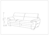 English Elm Genuine Leather Loveseat