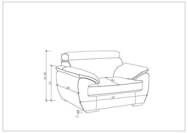 English Elm Genuine Premium Leather Chair with 3-Layer High-Density Foam, Chrome Legs & Solid Brazilian Wood Frame White B05777886