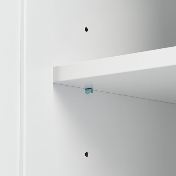 English Elm Tall Floor Storage Cabinet with Drawers Mdf Build Neutral Finish Bathroom Office White N725P331357K