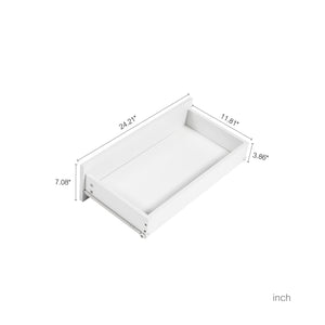 English Elm 4 Drawer Dresser with Anti-Tip Kit, Waterproof White Chest, Modern Sturdy Frame, Safe Smooth Drawers W132166400