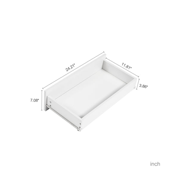 English Elm 4 Drawer Dresser with Anti-Tip Kit, Waterproof White Chest, Modern Sturdy Frame, Safe Smooth Drawers W132166400