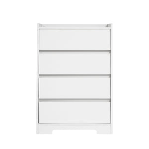 English Elm 4 Drawer Dresser with Anti-Tip Kit, Waterproof White Chest, Modern Sturdy Frame, Safe Smooth Drawers W132166400